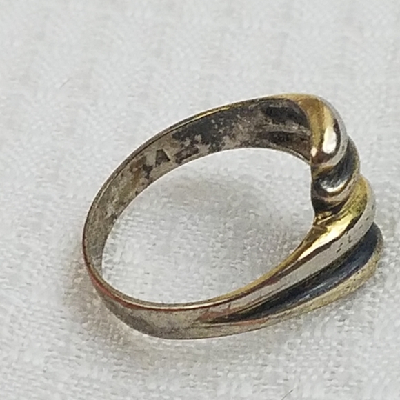 925 Stamped Sterling SILVER Vintage Look Wrap Ring - Picture 5 of 8